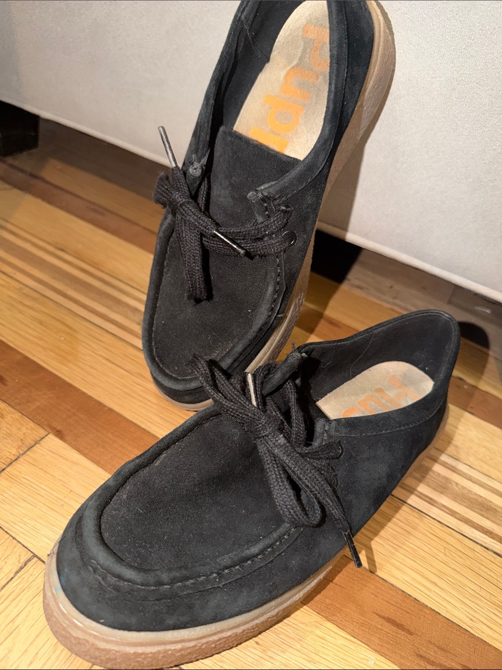 Hush Puppies WorryFree Women’s Black Suede Shoes 8.5